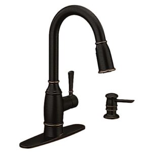 moen 87791brb noell pulldown kitchen faucet mediterranean bronze finish