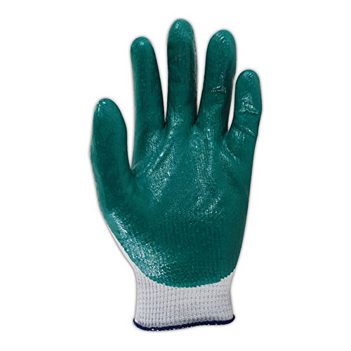 Showa Best 350M SHOWA Best Glove Atlas Fit 350 PF Knit Glove with Nitrile Palm Coating, Green, Medium (Pack of 12)