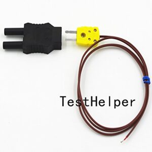 TestHelper TCAD310 Type K Thermocouple Adapter Dual plugs 4mm (0.16-Inch) Banana Use for Digital multimeter Meter