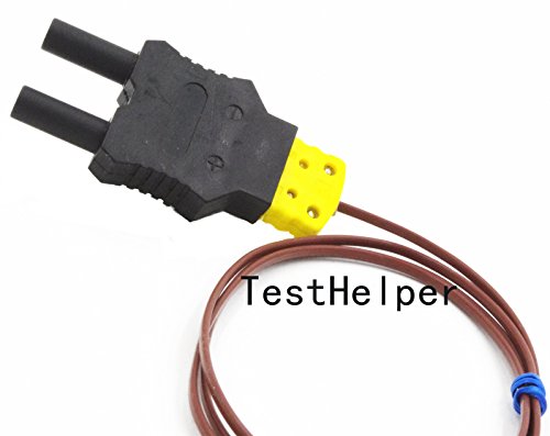 TestHelper TCAD310 Type K Thermocouple Adapter Dual plugs 4mm (0.16-Inch) Banana Use for Digital multimeter Meter