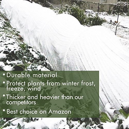 punada Plant Covers Freeze Protection, 8Ft x 24Ft Plant Cover for Winter Frost Cloth Plant Freeze Protection Frost Cover Blanket Row Cover for Vegetables Raised Beds Cold Weather(Frame not Include)