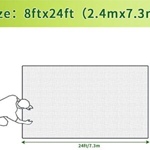 punada Plant Covers Freeze Protection, 8Ft x 24Ft Plant Cover for Winter Frost Cloth Plant Freeze Protection Frost Cover Blanket Row Cover for Vegetables Raised Beds Cold Weather(Frame not Include)