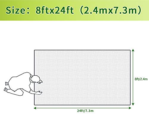 punada Plant Covers Freeze Protection, 8Ft x 24Ft Plant Cover for Winter Frost Cloth Plant Freeze Protection Frost Cover Blanket Row Cover for Vegetables Raised Beds Cold Weather(Frame not Include)