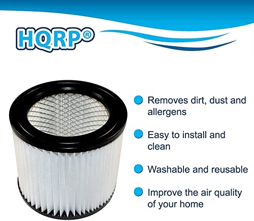 HQRP Cartridge Filter compatible with Shop-vac H87 H87S series H87S450 H87S550A H87S650C H87S600Cr Brute 5 Gallon Wet Dry Vacuum