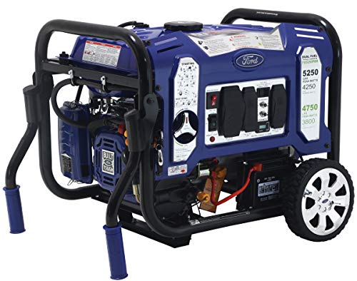 Ford 5,250W Dual Fuel Portable Generator with Switch & Go Technology and Remote Start, FG5250PBR