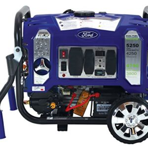 Ford 5,250W Dual Fuel Portable Generator with Switch & Go Technology and Remote Start, FG5250PBR