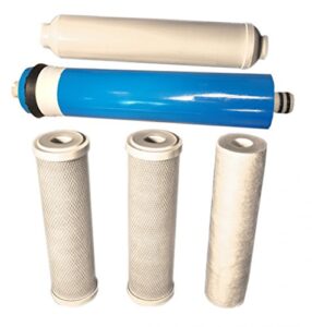 honeywell ro-9100 compatible 5 stage reverse osmosis replacement filter bundle (50 gpd, universal) by cfs