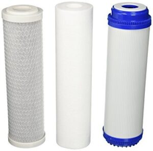 cfs – 3 pack replacement water filter set cto+gac+sediment – remove bad taste & odor – whole house replacement water filter cartridge, 5 micron