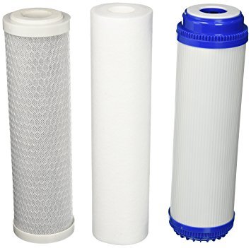 CFS – 3 Pack Replacement Water Filter Set CTO+GAC+Sediment – Remove Bad Taste & Odor – Whole House Replacement Water Filter Cartridge, 5 Micron