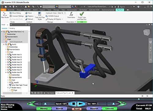 Autodesk Inventor 2017-18: Tube and Pipe Routed Systems – Video Training Course