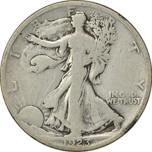 1923-s walking liberty half dollar, vg, uncertified