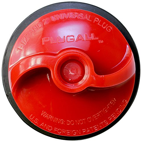 DANCO PlugAll Mechanical Test, Seal & Cleanout Pipe Plug | For Drains & Clean-outs | Fits 1-1/2 inch and 2 inch pipes | DWV Testing (10839),Red