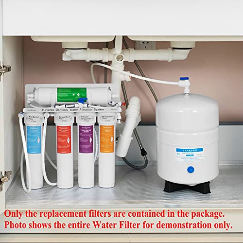 Geekpure Replacement Pre-Filters Set Twsit Quick Change Filters for RO-TW Series Reverse Osmosis System