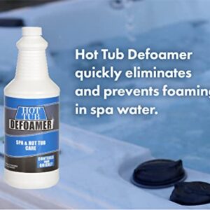 Spa & Hot Tub Defoamer - Quart - Quickly Removes Foam Without The Use of Harsh Chemicals, Eco-Friendly Safe Silicone Emulsion Formula - Concentrate