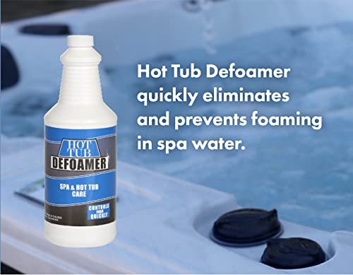 Spa & Hot Tub Defoamer - Quart - Quickly Removes Foam Without The Use of Harsh Chemicals, Eco-Friendly Safe Silicone Emulsion Formula - Concentrate