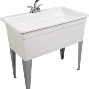 Mustee 28CF Big Utilatub Combo Utility Tub, 24" x 40", White