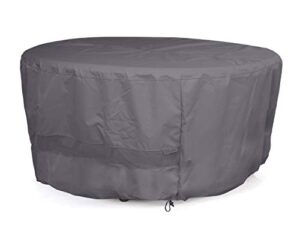 covermates round accent table cover - water-resistant polyester, mesh ventilation, patio table covers-charcoal