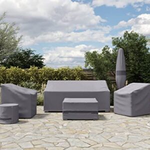 Covermates Round Firepit Cover – Water-Resistant Polyester, Mesh Ventilation, Fire Pit Covers-Charcoal