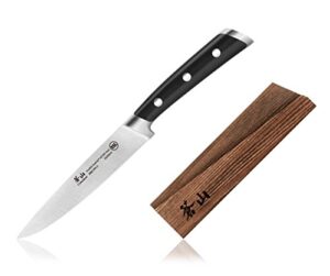 cangshan ts series 1020700 swedish 14c28n steel forged 5-inch utility knife and wood sheath set