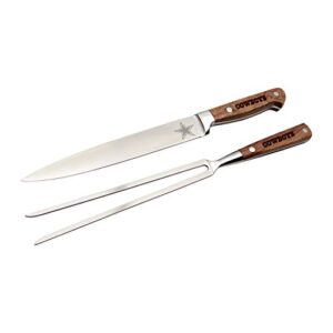 sports vault nfl dallas cowboys 2-piece carving knife set