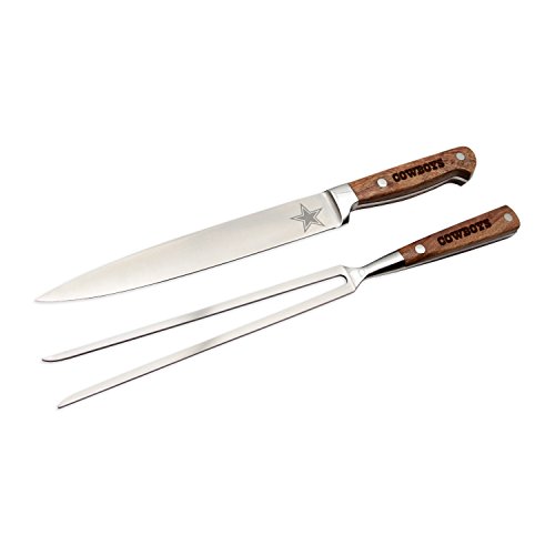 Sports Vault NFL Dallas Cowboys 2-Piece Carving Knife Set