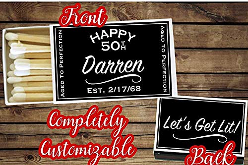 Set of 16 Personalized Cigar Labels - Happy Birthday Cigar Labels -Aged To Perfection - Party Favors - Gift - Cigar band