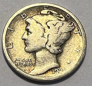 1921 d silver mercury ((rare key date)) dime good-very good