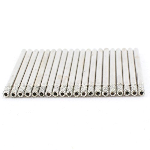 JINGLING 2.5mm 3/32" inch Diamond Small Drill Bit Hole Saw Masonry Tools for Glass Tile Stone Pack of 20Pcs