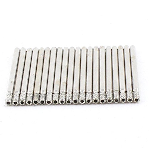 JINGLING 2.5mm 3/32" inch Diamond Small Drill Bit Hole Saw Masonry Tools for Glass Tile Stone Pack of 20Pcs