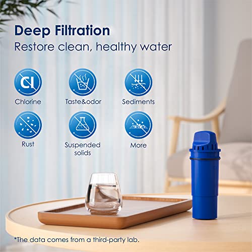 Waterdrop Replacement for Pur®, Pur® Plus Water Filter, CRF950Z NSF Certified Pitcher Water Filter, Compatible with All Pur® Pitchers and Dispensers PPF951K™, PPF900Z™ Water Filter, Pack of 3