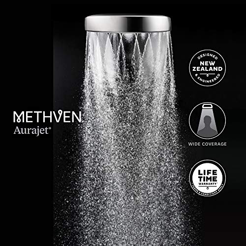 Methven Aio Removable Handheld Shower Head with High Pressure Water Jets, Hose, and Adjustable Arm Mount | Water Saving & High Pressure Spray Technology, Chrome