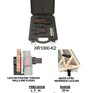 Magnespot XR1000-K2 Revolutionary for Reference Point Locator, Magnespot XR1000 W/Receiver, Transmitter & 9V Alkaline Batteries, Wall or Floor Drill spot Locator. for Drilling and coreing