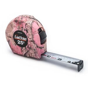 lufkin crescent tape, power, 1"x25', pink camo 600 - l625pcbk4