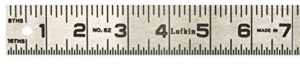 crescent lufkin 1-1/4" x 3' steel rule - 623ftn , black