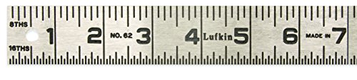 Crescent Lufkin 1-1/4" x 3' Steel Rule - 623FTN , Black