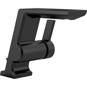 delta faucet 599-blmpu-dst pivotal single handle lavatory faucet, matte black