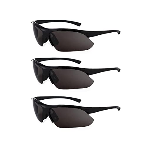 Golden Scute Tinted Safety Glasses, Anti Fog Safety Eyewear, UV Protection Safety Sunglasses, Nemesis Satety Glasses (3 Pairs, Black)