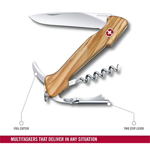 Victorinox 0.9701.64 Wine Master Olive With Pouch 130mm For the Wine Connoisseur in Olive Wood 5.1 inches