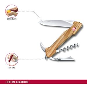 Victorinox 0.9701.64 Wine Master Olive With Pouch 130mm For the Wine Connoisseur in Olive Wood 5.1 inches