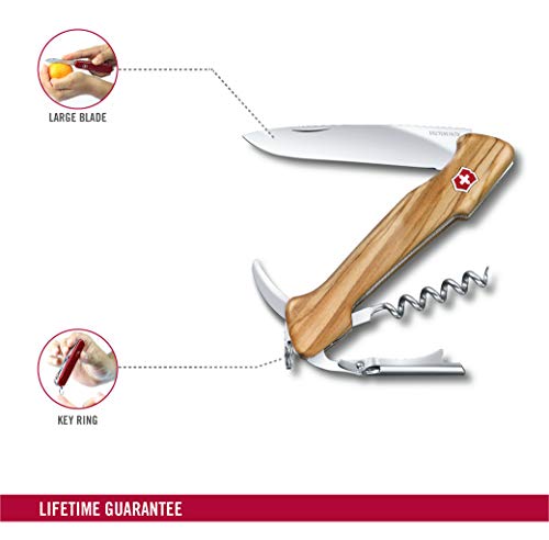 Victorinox 0.9701.64 Wine Master Olive With Pouch 130mm For the Wine Connoisseur in Olive Wood 5.1 inches