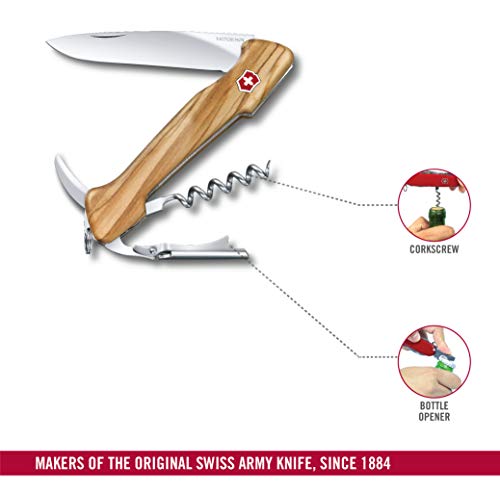 Victorinox 0.9701.64 Wine Master Olive With Pouch 130mm For the Wine Connoisseur in Olive Wood 5.1 inches