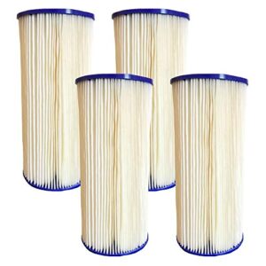 think crucial replacement water filter – compatible with ge fxhsc whole house pre-filtration sediment filter, culligan r50-bbsa, pentek r50-bb, dupont wfhdc3001 – fits most ge models – bulk (4 pack)