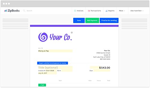 ZipBooks Online Accounting & Invoicing [Free Trial Subscription]