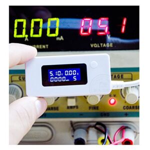 Vanki USB Voltage/Amps Power Meter Tester Multimeter, Test speed of chargers, cables, capacity of power banks Black 1pcs