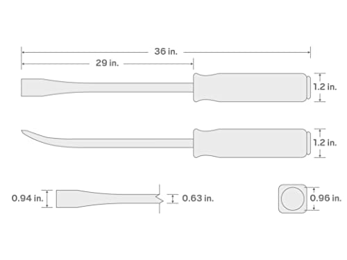 TEKTON 36 Inch Angled End Handled Pry Bar | LSQ42036