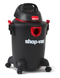 shop-vac 5985000 6 gallon 3.0 peak hp classic wet dry vacuum, black/red