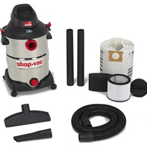 Shop-Vac 5989500 12 gallon 5.5 Peak HP Stainless Wet Dry Vacuum, Black