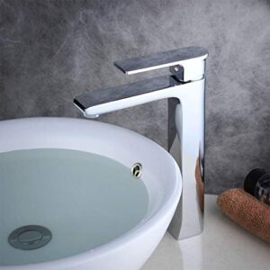 contemporary single handle tall vessel sink bathroom faucet, lavatory basin mixer tap,chrome