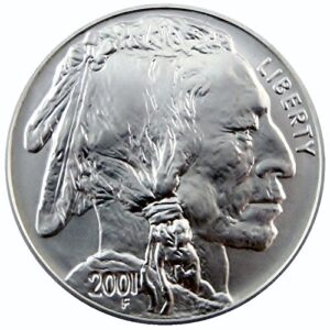 2001 D D American Buffalo $1 Silver Commem Coin & Currency Set Dollar Brilliant Uncirculated