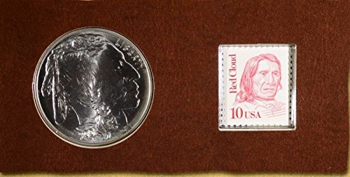 2001 D D American Buffalo $1 Silver Commem Coin & Currency Set Dollar Brilliant Uncirculated